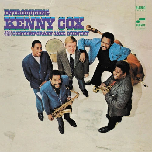 Limited 180gm vinyl LP cover featuring members of Kenny Cox's Contemporary Jazz Quintet, posing with musical instruments.