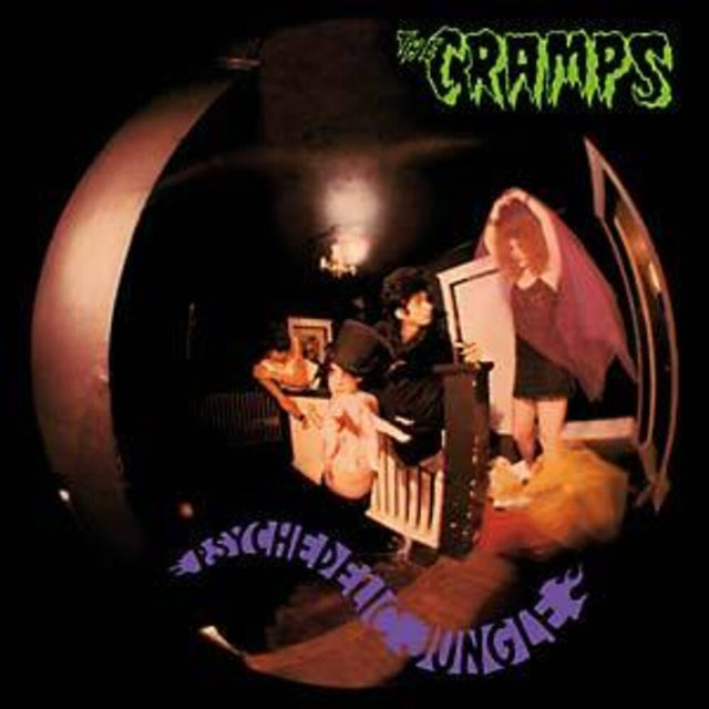 Album cover for 'The Cramps' with a stylized depiction of people and text.