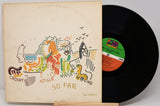 Vinyl record with colorful cover featuring artwork and text