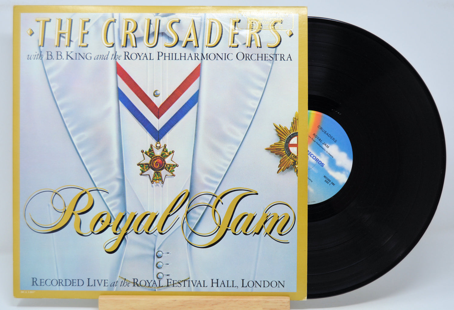 Vinyl record 'Crusaders with B.B. King Live At The Royal Festival Hall' with cover.