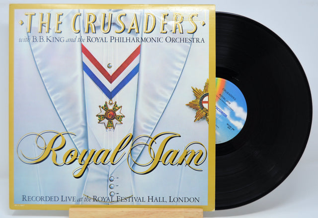 Vinyl record 'Crusaders with B.B. King Live At The Royal Festival Hall' with cover.