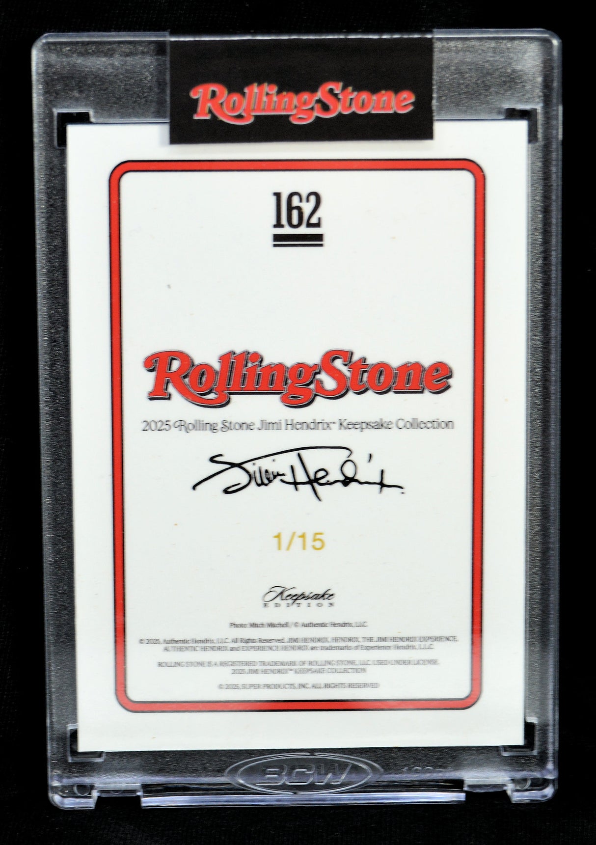 Jimi Hendrix -  2025 Rolling Stone Keepsake Premiere Edition #'d 1/15 (162)