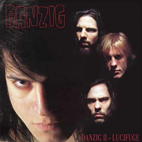 Album cover for 'Danzig II - Lucifuge' featuring four band members with a dark background.