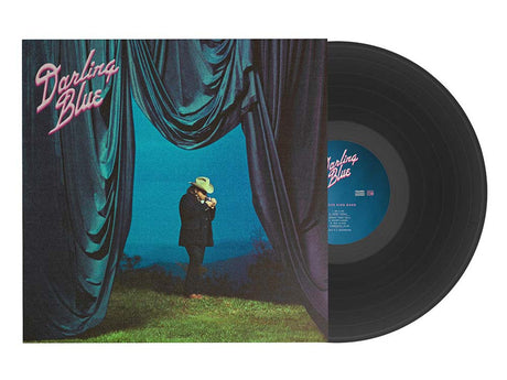 Darling Blue vinyl record partially out of its album cover with blue-themed artwork