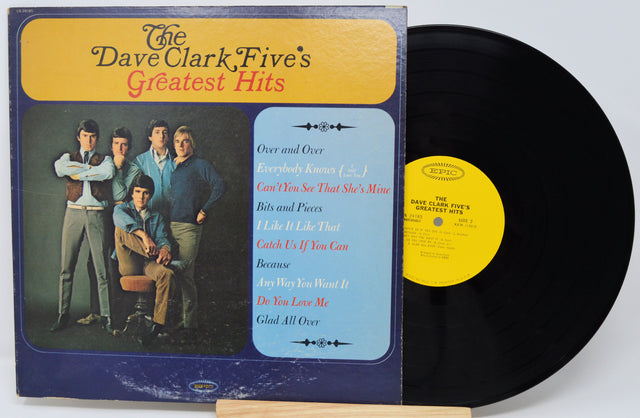 Vinyl record and cover titled 'The Dave Clark Five's Greatest Hits' on a white background