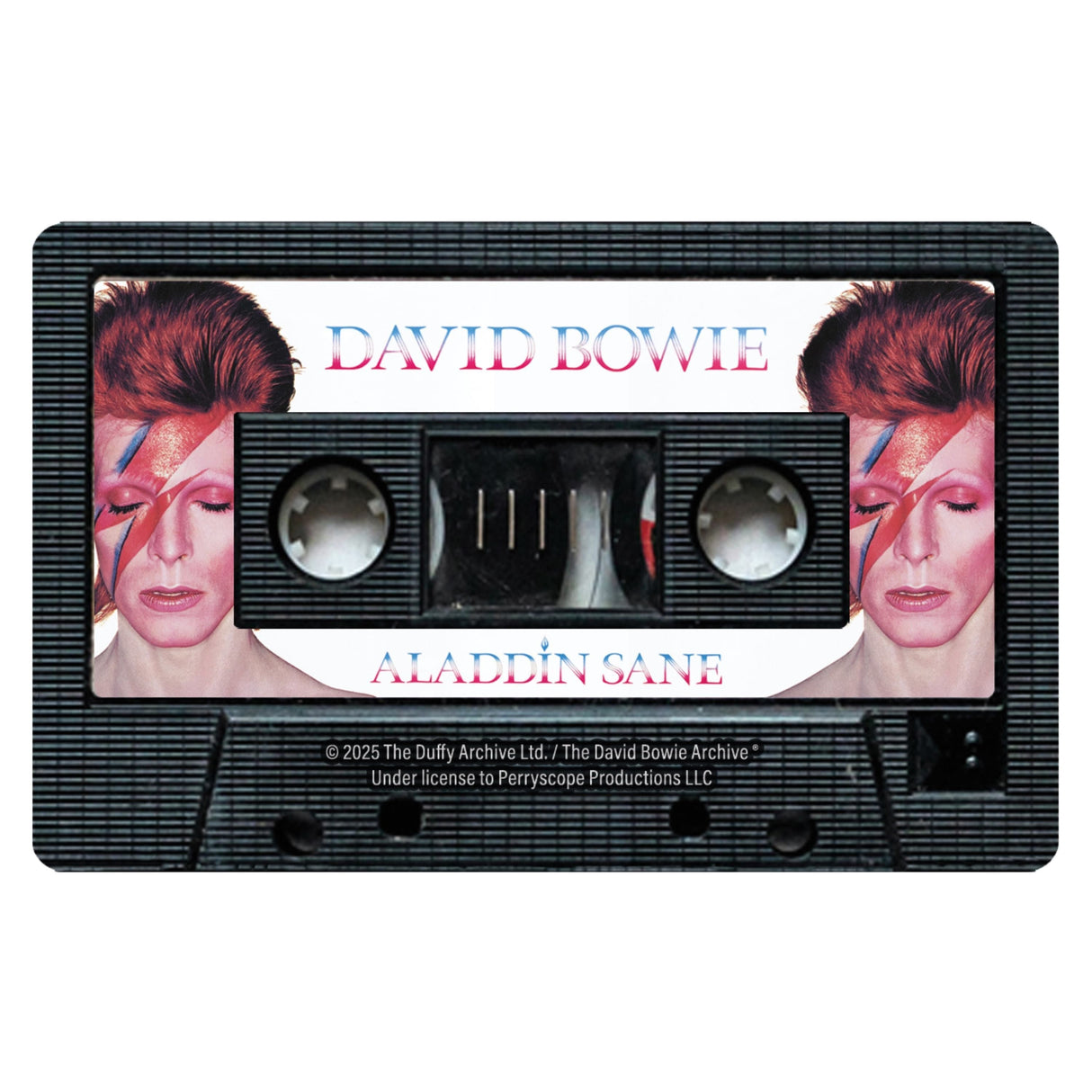 David Bowie Aladdin Sane cassette tape with iconic lightning bolt album cover