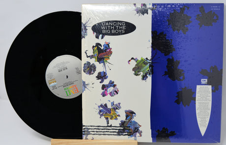 Vinyl record with colorful cover titled 'Dancing with the Big Boys' on a white background