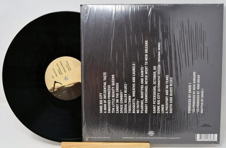 Back cover of David J Urban Urbane vinyl LP showing tracklist and credits
