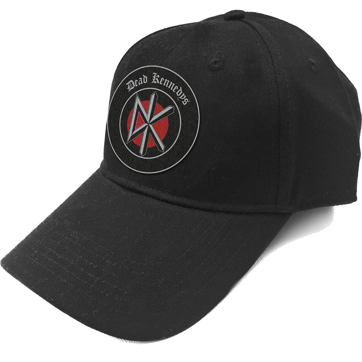 A black baseball cap with an embroidered patch logo reading 'DEAD KENNEDYS' on the front.
