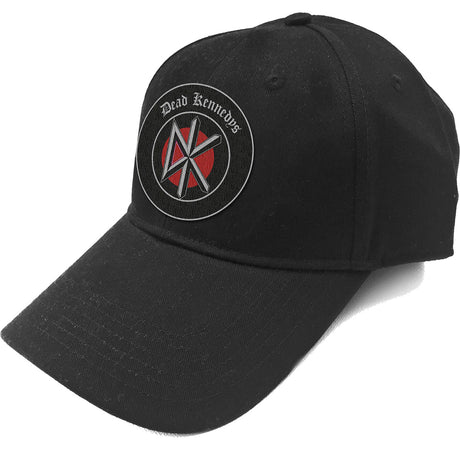A black baseball cap with an embroidered patch logo reading 'DEAD KENNEDYS' on the front.
