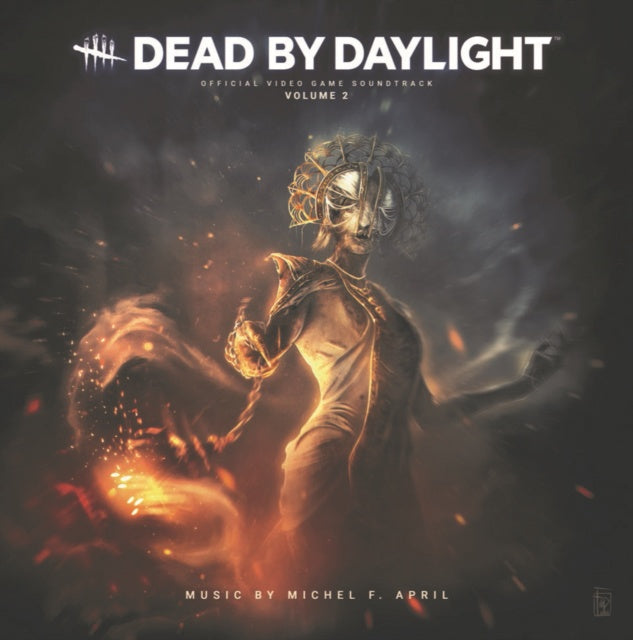 Dead by Daylight Volume 2 soundtrack cover featuring a haunting character in dramatic lighting