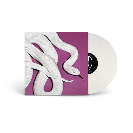 Deftones White Pony limited edition white vinyl record with white snake cover art on purple background