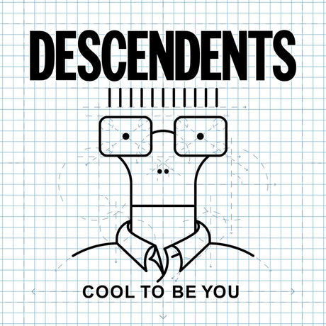 Album cover with 'DESCENDENTS' and 'Cool to be You' text on a grid background with a character drawing of Milo.