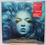 Front cover of Detroit Rising: A Cosmic Jazz Funk Adventure vinyl featuring a cosmic mermaid with flowing hair