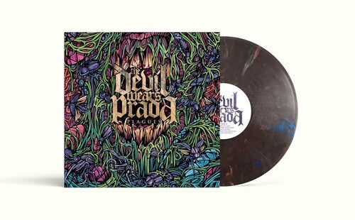 Devil Wears Prada cover for Plagues with a artwork of colorful arrangement of plants