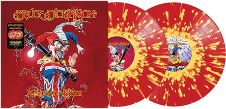 Vinyl record set with colorful cover and splatter design