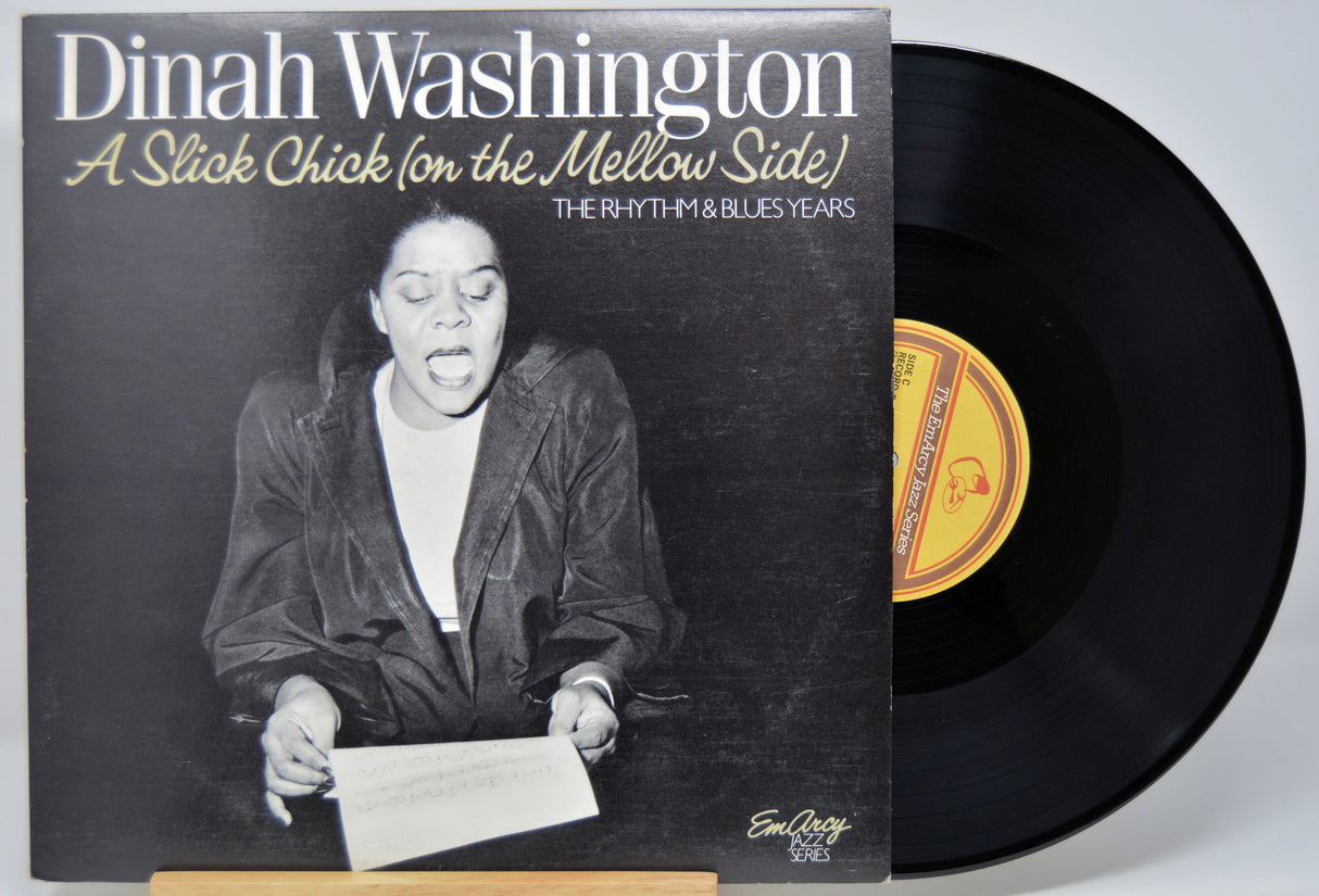 Vinyl record 'Dinah Washington A Slick Chick' with front cover featuring a photo of the artist.