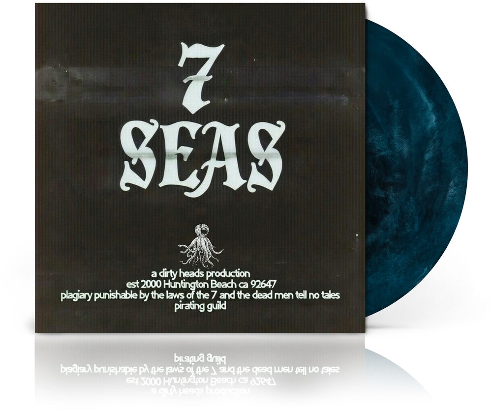 Vinyl record with '7 Seas' cover featuring text and logo.