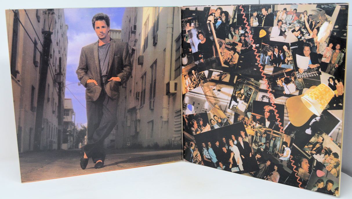 Album cover with a collage of a man and various images on the right side.
