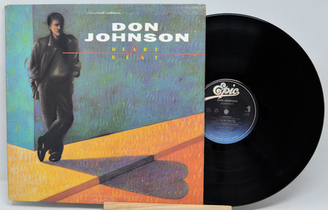 Vinyl record with cover featuring Don Johnson and Epic Records logo