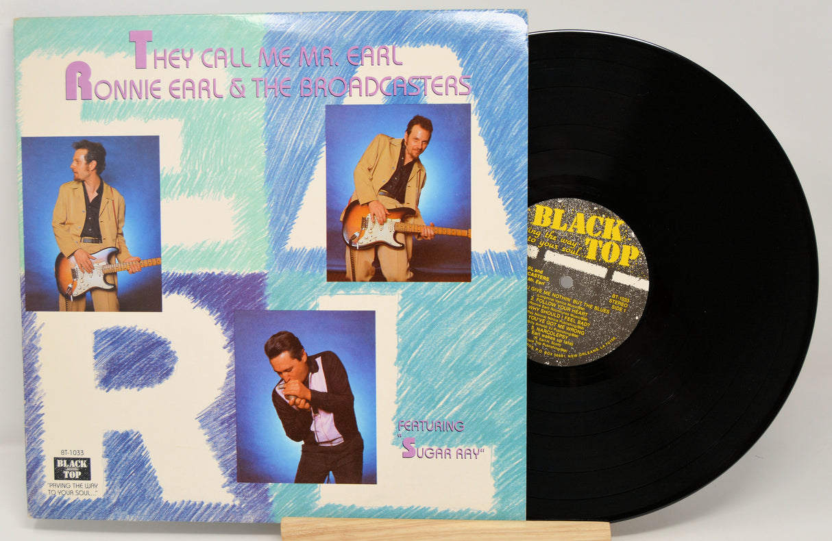 Vinyl record with cover featuring Ronnie Earl and The Broadcasters on a white background