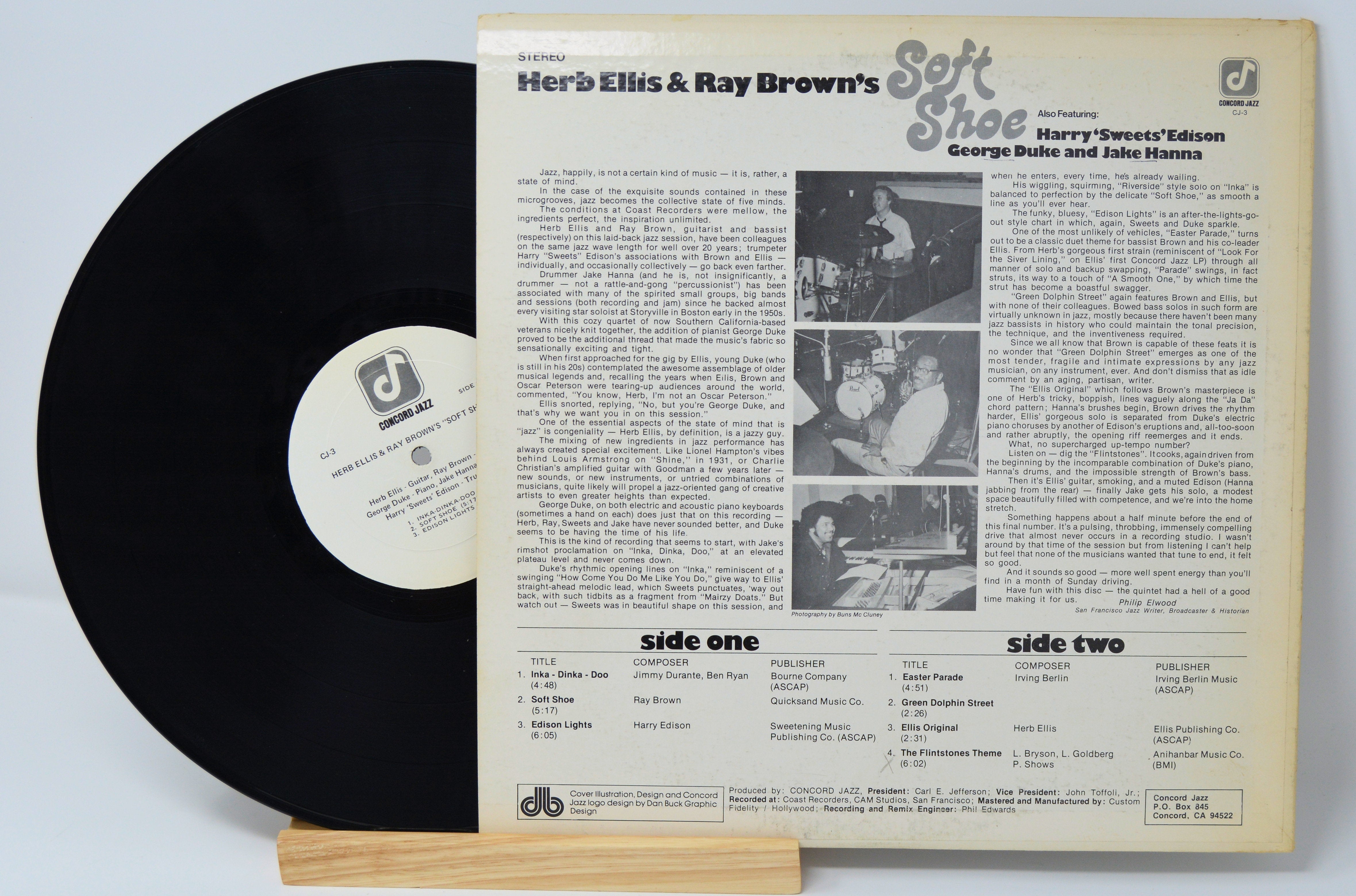 Herb Ellis & Ray Brown Soft Shoe, Vinyl Record Album LP, Concord Joe