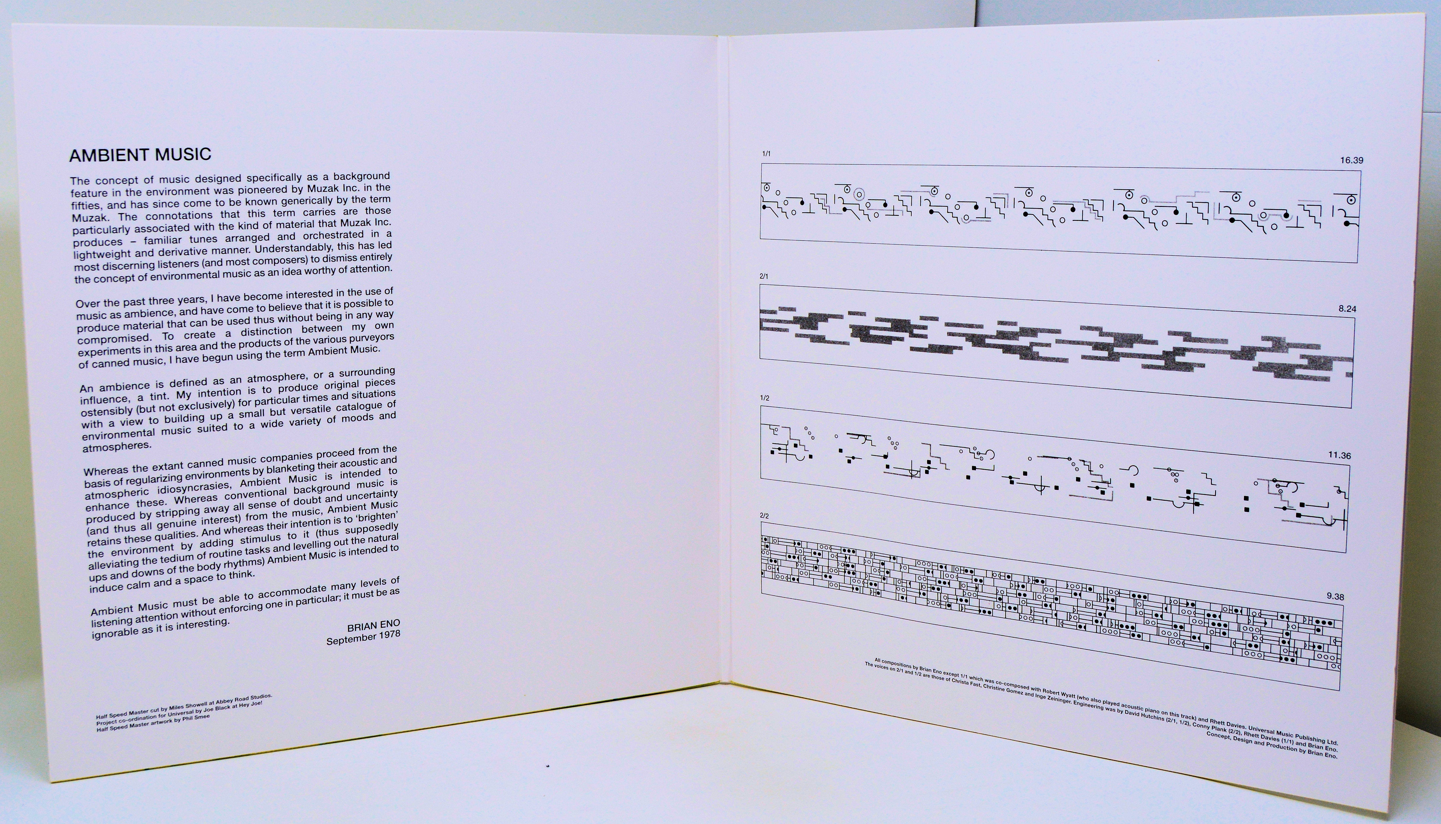 Brian Eno - Ambient 1, Music For Airports, Vinyl Record Album 2LP