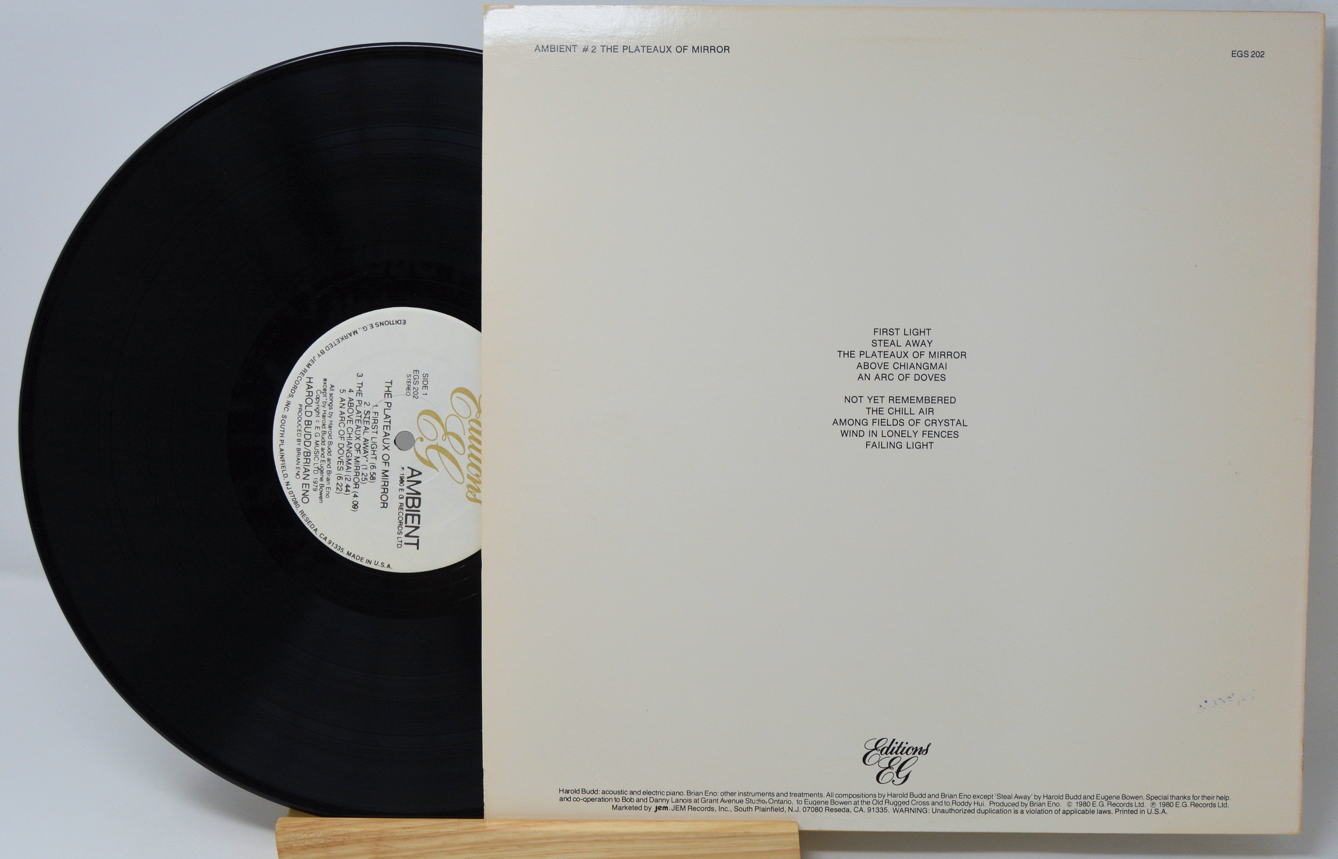 Brian Eno - Ambient 2 Plateaux Of Mirror, Vinyl Record Album