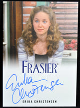 Trading card of Erika Christensen from the TV show 'Frasier' with autograph