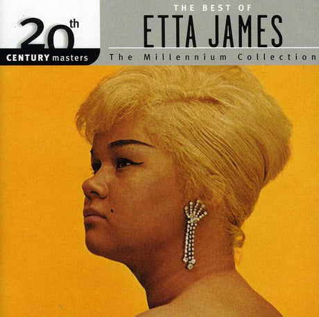 Album cover featuring a profile of a woman with text about Etta James' music collection.