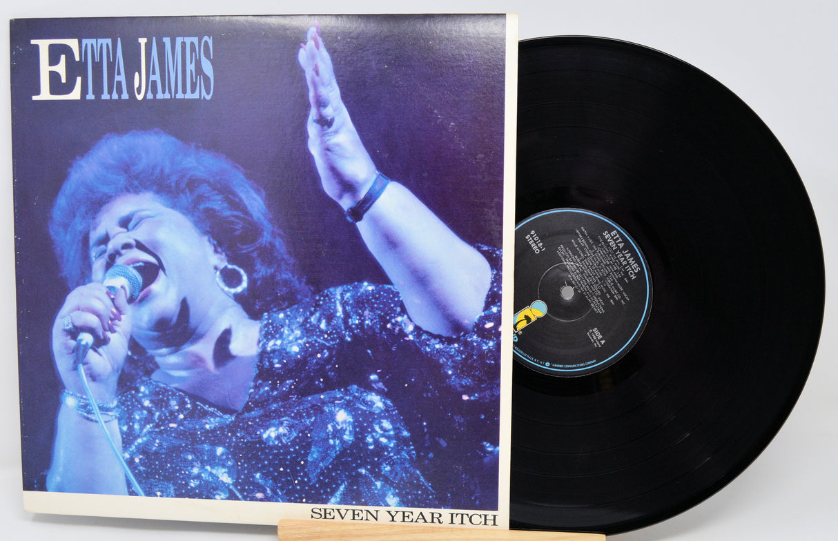 Vinyl record with cover featuring Etta James and 'Seven Year Itch' text.