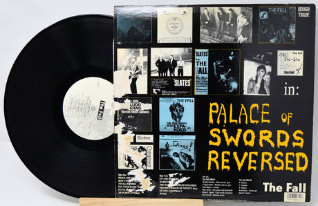 Vinyl record with a collage-style cover titled 'Palace of Swords Reversed' by The Fall.