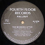 Close-up of Fallout – The Morning After 12-inch vinyl record label from Fourth Floor Records