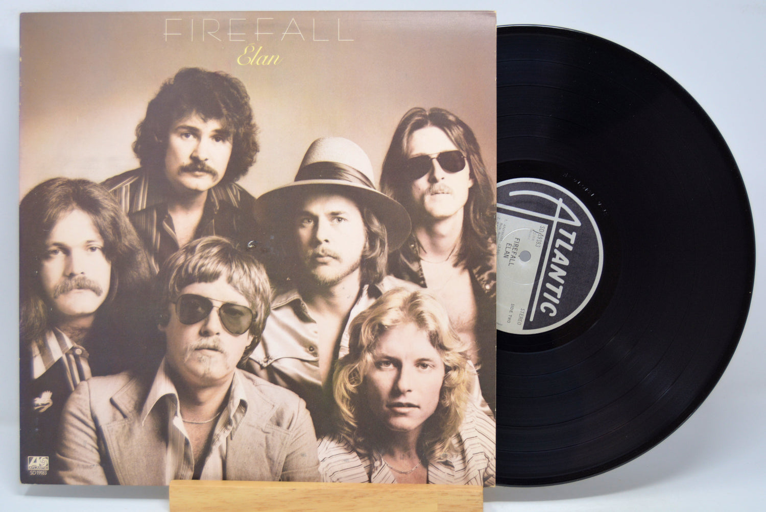 'Firefall Elan' Vinyl record with Atlantic Records logo and album cover featuring a group of people.