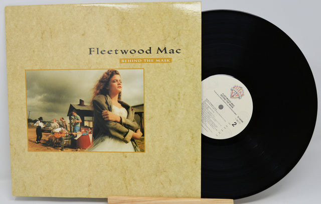 Fleetwood Mac - Endin' the Pain vinyl record LP shown with the beige album cover standing to the left and the black record partially pulled out to the right on a light gray background.