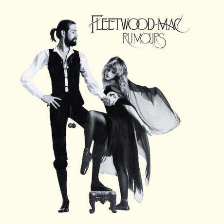 Fleetwood Mac - Rumours Album cover of Fleetwood Mac's 'Rumours' featuring a stylized illustration of two people.