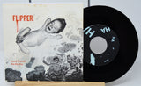 Vinyl record with cover featuring a black and white illustration and text 'Flipper' on a light gray background.