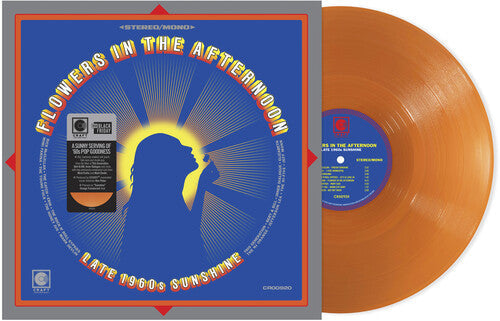 Flowers in the Afternoon late 1960s sunshine pop vinyl record with vibrant orange disc