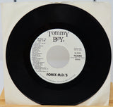 Vinyl record with 'Tommy Boy' label and 'Force M.D.'s' on a white background