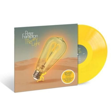 Vinyl record with a light bulb design on the cover and yellow disc.