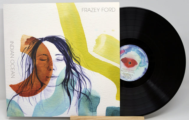 Front cover of Frazey Ford's Indian Ocean vinyl LP showing abstract illustrated portrait