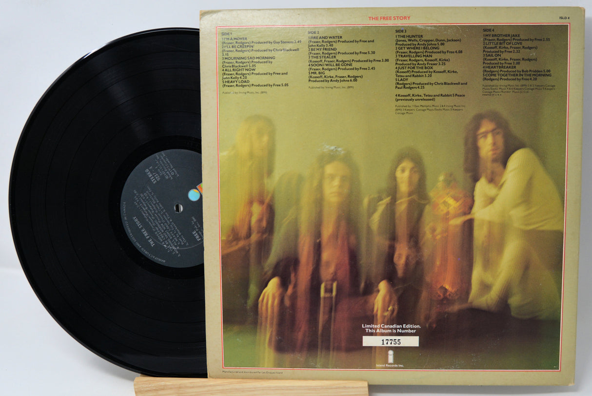 Vinyl record with cover featuring a group of people on a white background