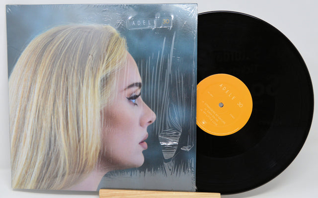 Adele 30 vinyl album record with close-up of Adele's profile on the front cover