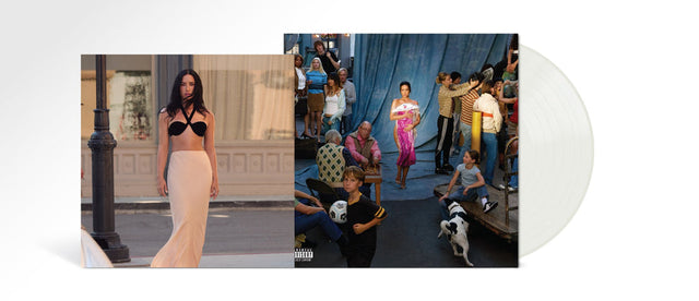 Olivia Rodrigo GUTS white vinyl album with unique urban cover art