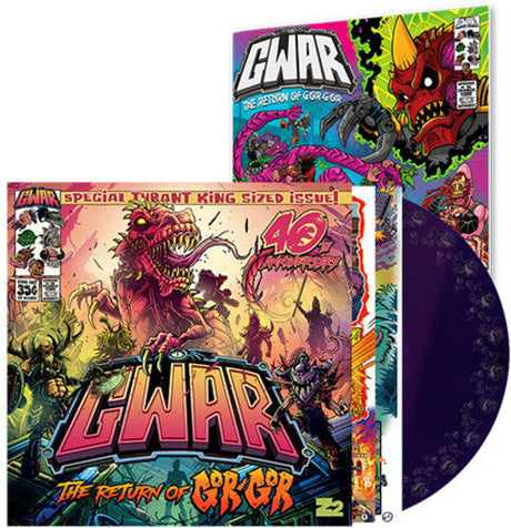 GWAR The Return of Gorgor 40th Anniversary comic and vinyl set with dynamic monster artwork