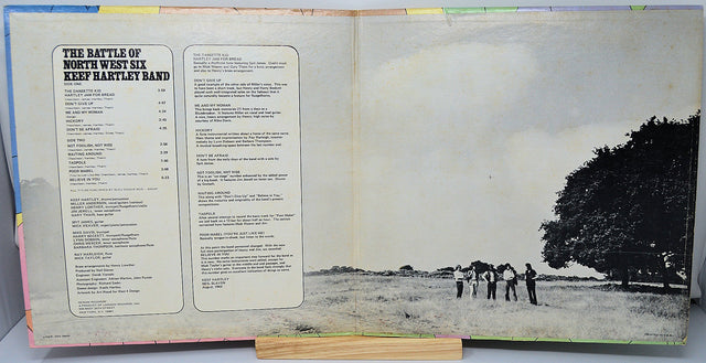 Keef Hartley Band The Battle of North West Six album gatefold with tracklist and black-and-white band photo