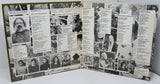 Inside gatefold of Carla Bley 'Tropic Appetites' LP with lyrics, collage, and artist photos