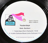 Record label of Gato Barbieri's Yesterdays album on Flying Dutchman, Side A tracklist 1974