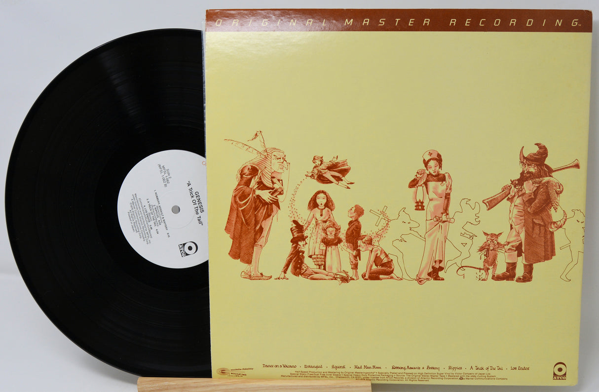 Vinyl record with a colorful cover featuring illustrations of people and animals on a light green background.