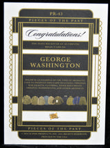 Certificate of authenticity for George Washington relic card from Pieces of the Past